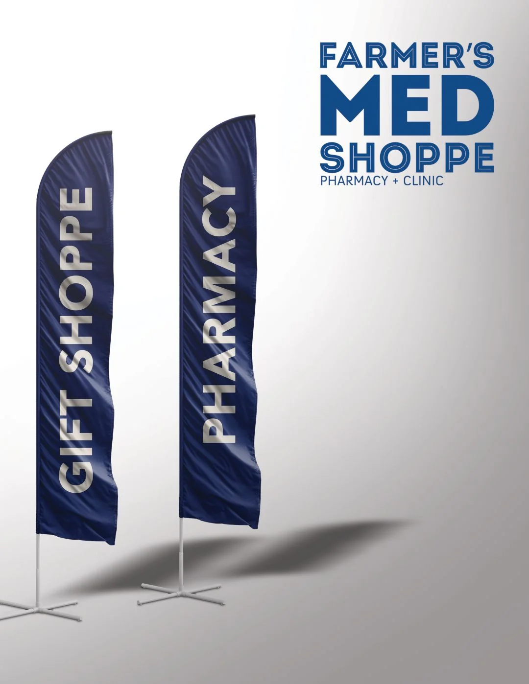Pharmacy and Gift Shoppe feather flag designs